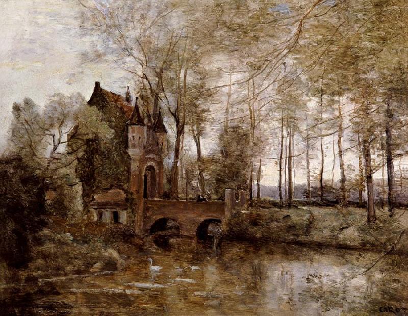Corot Camille Le Chateau de Wagnonville china oil painting image